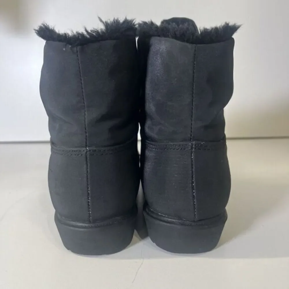 Original Rugged Outback  Womens Ankle Boots‎ Black Waterproof 8 Sherpa Grunge